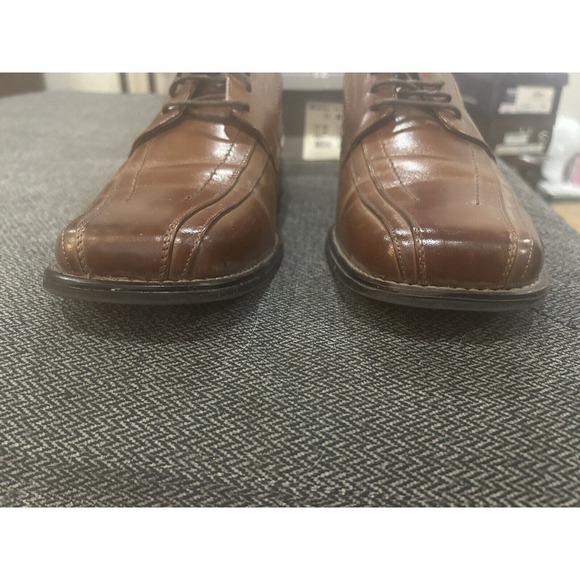 Stacy Adams Corrado Cognac Bike Toe Lace Up Oxford Style Shoes Men’s Size 11 M - Picture 3 of 16